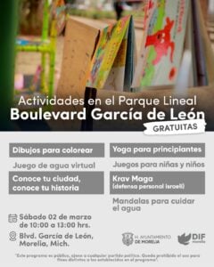 Este sábado, talleres y actividades lúdicas en el Boulevard García de León